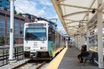 Light Rail Car 299 arrives at Union Station